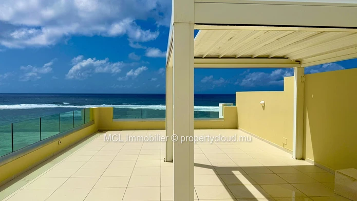 Luxury Beachfront Apartment with Private Pool of the rooftop in Poste Lafayette.
