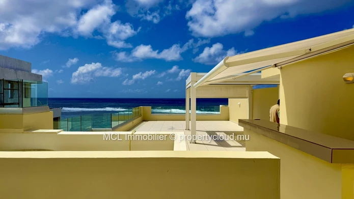 Luxury Beachfront Apartment with Private Pool of the rooftop in Poste Lafayette.