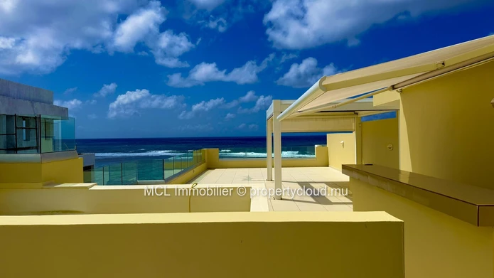 Luxury Beachfront Apartment with Private Pool of the rooftop in Poste Lafayette.