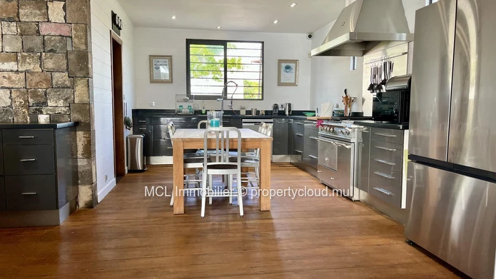 Luxurious beachfront house with private pool in Pointe aux Canonniers